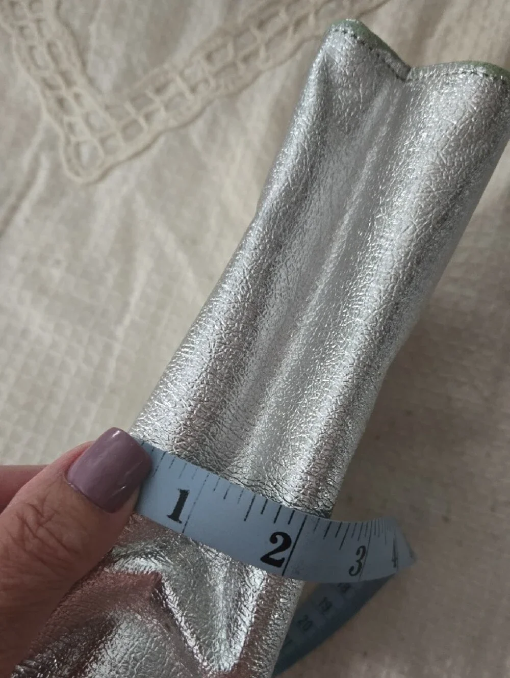 Silver Metallic Kiss-Lock Clutch Purse